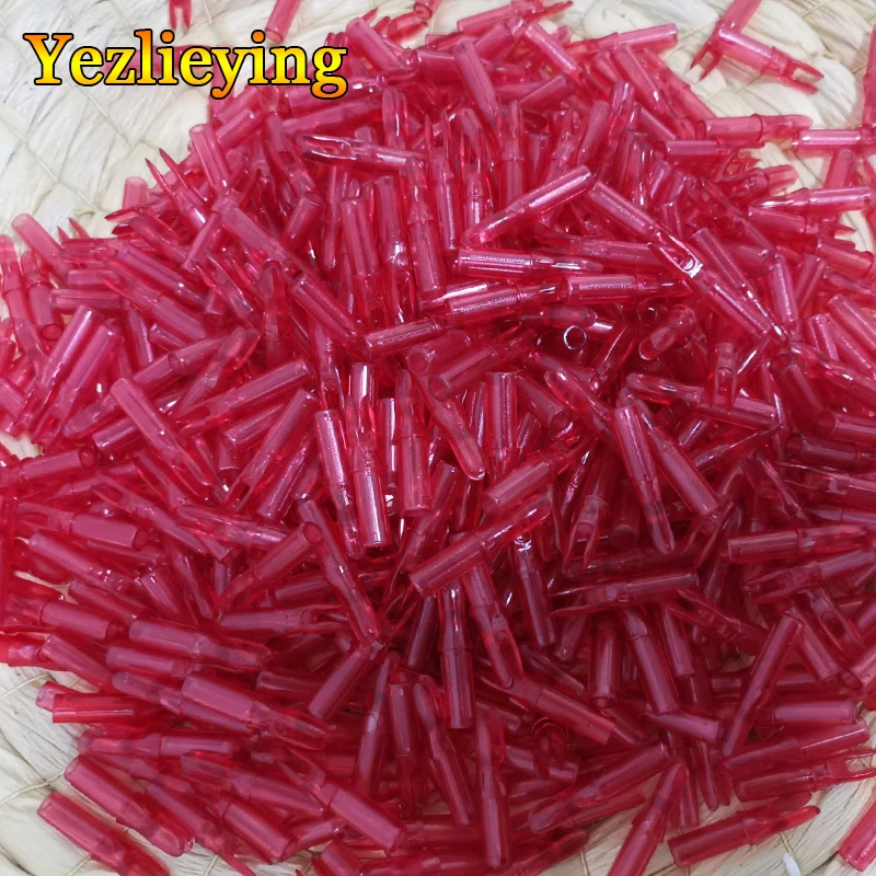 100 шт. DIY аксессуары для стрельбы из лука стрелы внутренние красные ноки ID 6 2 мм вал