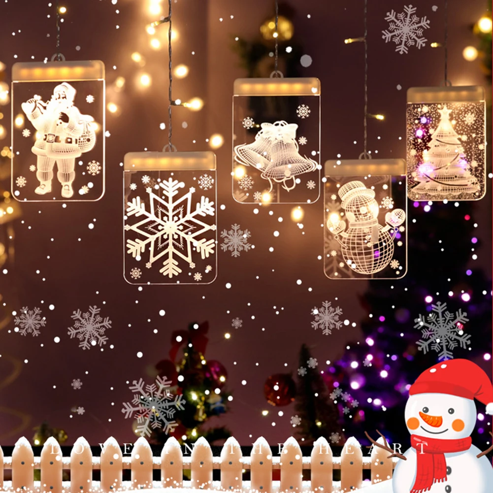 

Christmas Decoration LED Hanging Lights Lamps Lanterns For Indoor Home Room Windows Romantic Decoration Lights