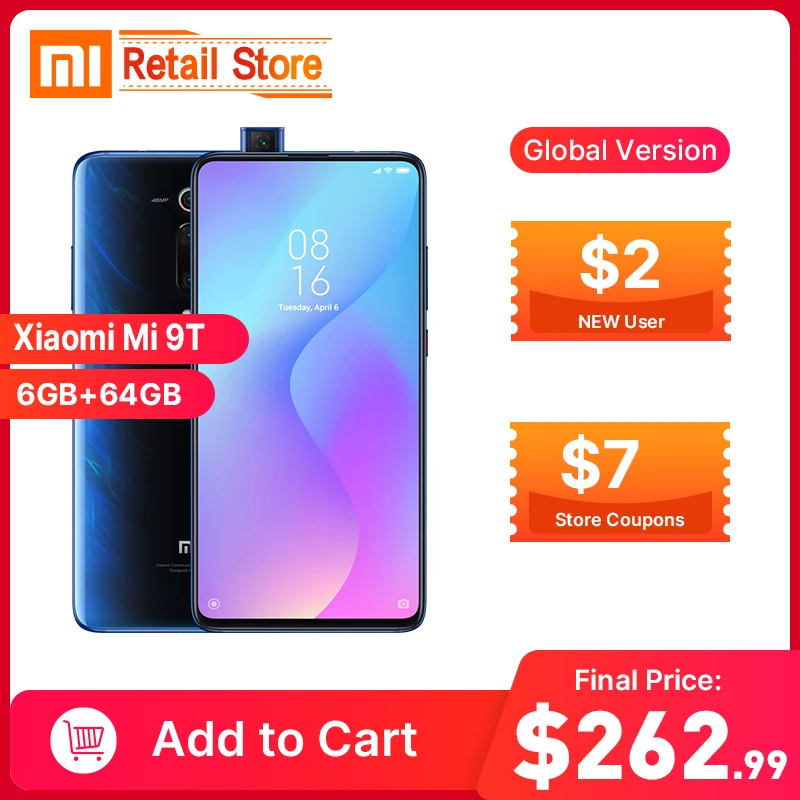 Xiaomi mi 9 T t красный K20 6GB 64GB смартфон телефон Snapdragon 730 восьмиядерный глобальная
