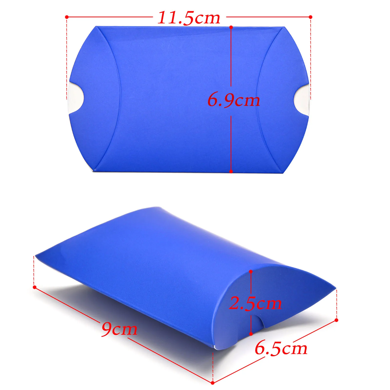 100 шт. коробки для конфет в форме подушки милая Упаковка из крафт-бумаги бумажные
