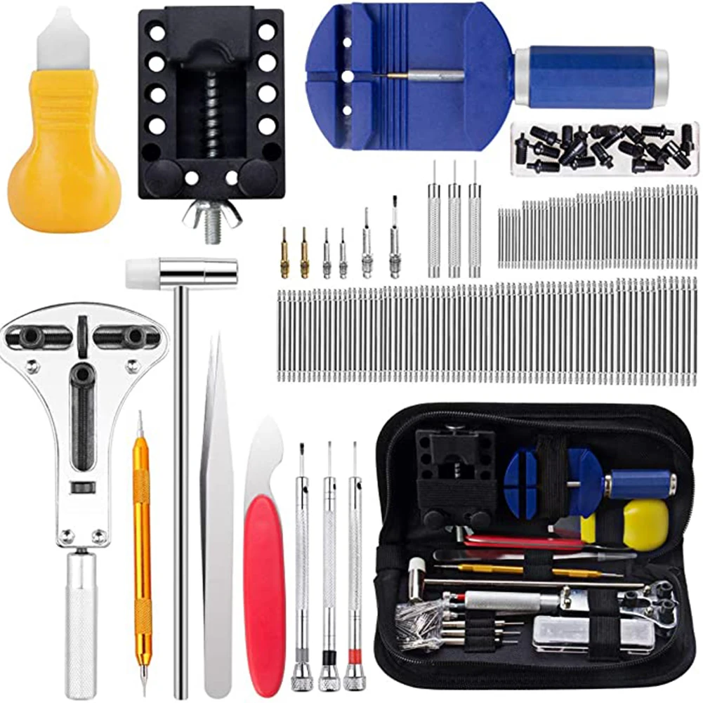 

147pcs Watch Repair tool Kit Watch Link Pin Remover Case Opener Spring Bar Remover Horlogemaker Gereedschap Repair WatchTool Kit