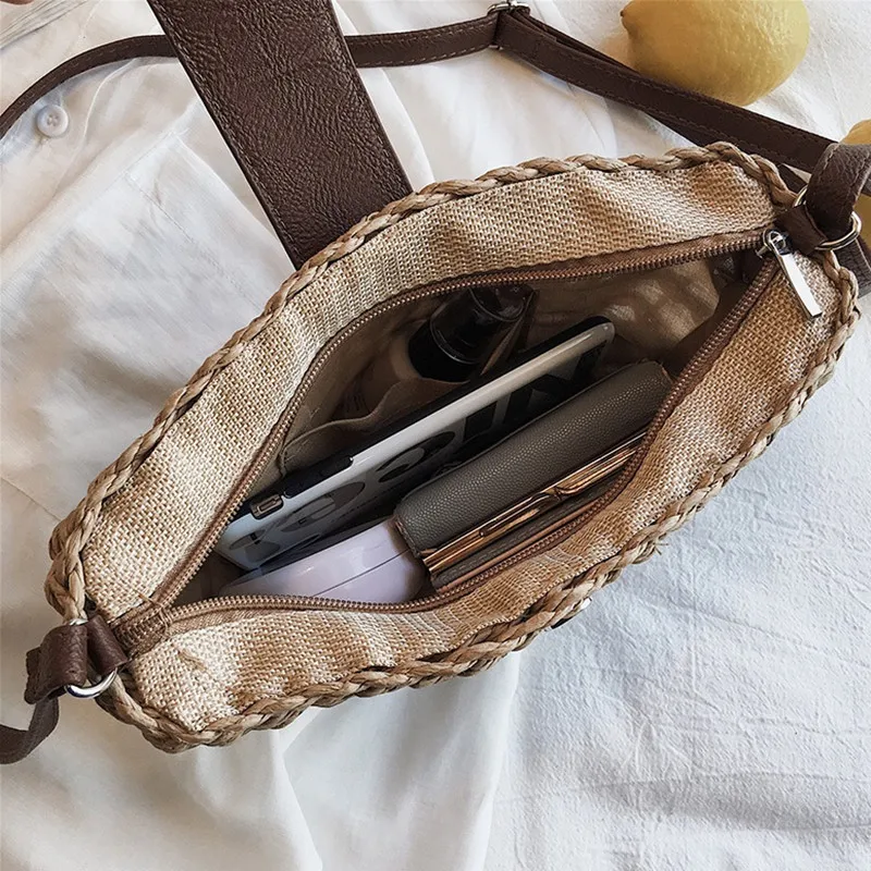 Женская Соломенная Сумка Кроссбоди DikizFly модная дизайнерская женская сумка
