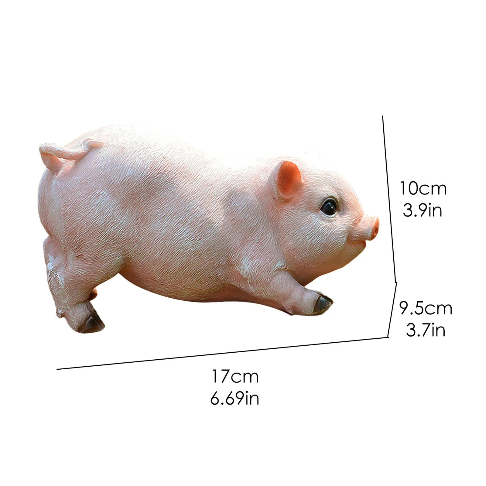 

Cute Pig Chinese Model Statue Pink Pig Resin Crafts Character Decoration Miniature Landscape Garden Decoration