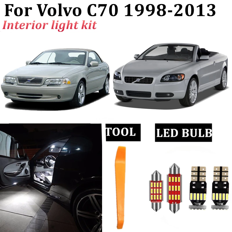 

Canbus No Error Vehicle LED Interior Light Bulbs For Volvo C70 873 542 Convertible 1998-2013 Car Lighting Accessories