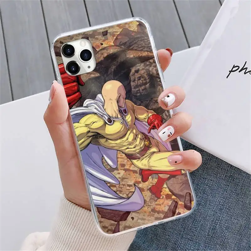 

Cartoon Anime One Punch Man Phone Case For iphone 12 5 5s 5c se 6 6s 7 8 plus x xs xr 11 pro max mini