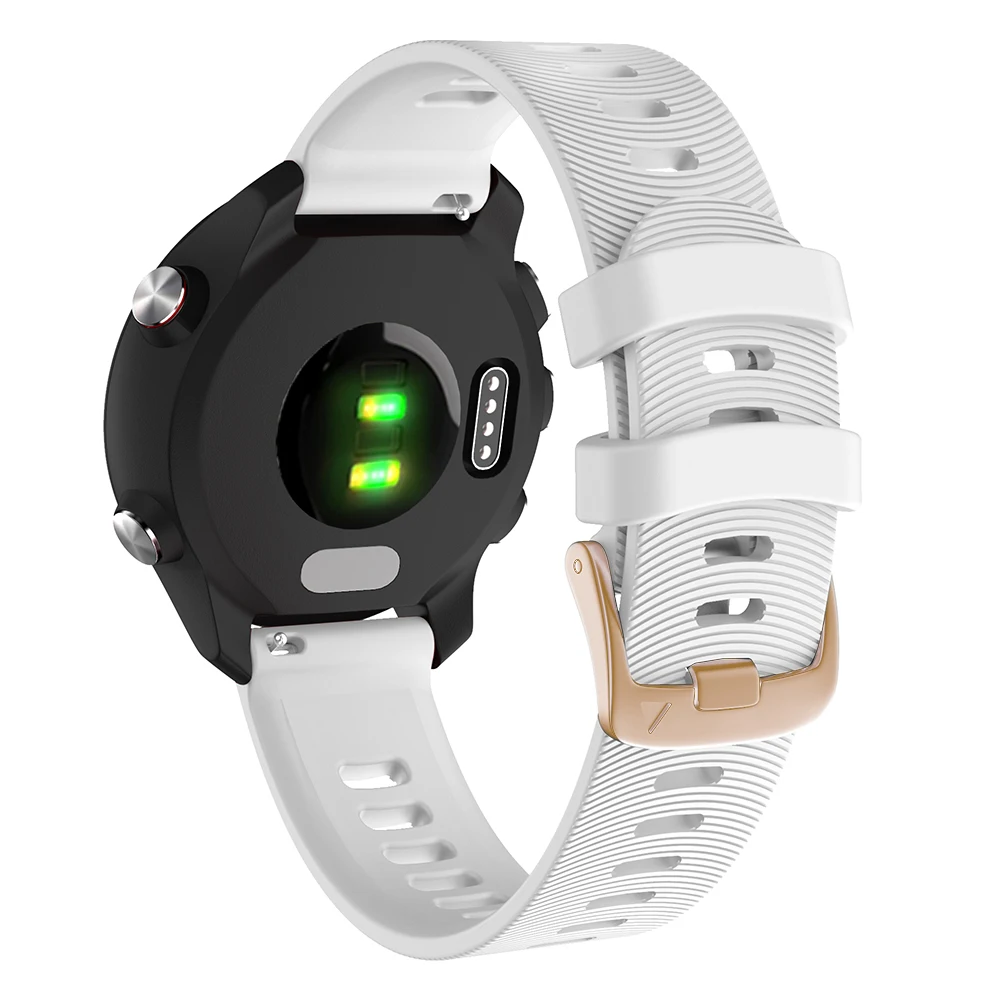Розовое золото стальной ремешок с пряжкой для Garmin Forerunner 645 245 браслет Huawei GT2 42 мм