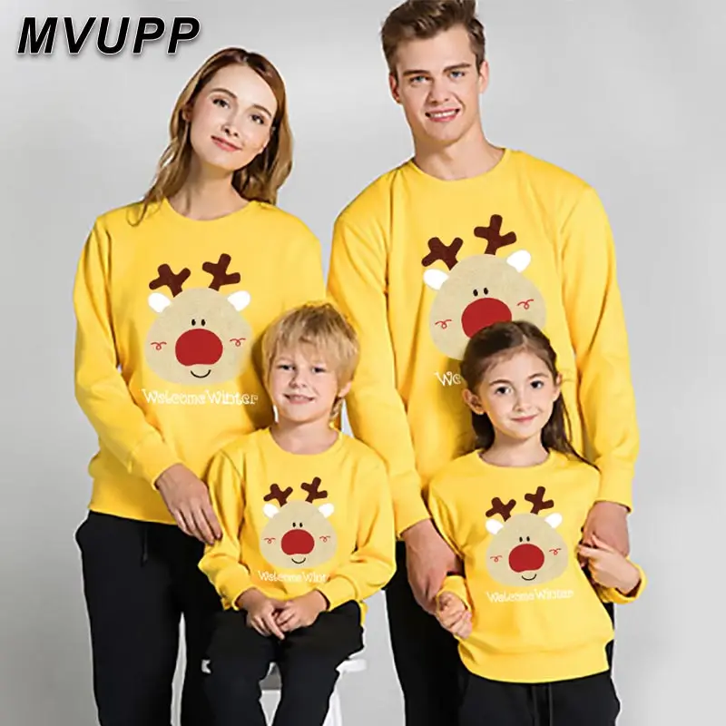 MVUPP/зимняя одежда для семьи Семейные комплекты с рождественскими лосинами Мама