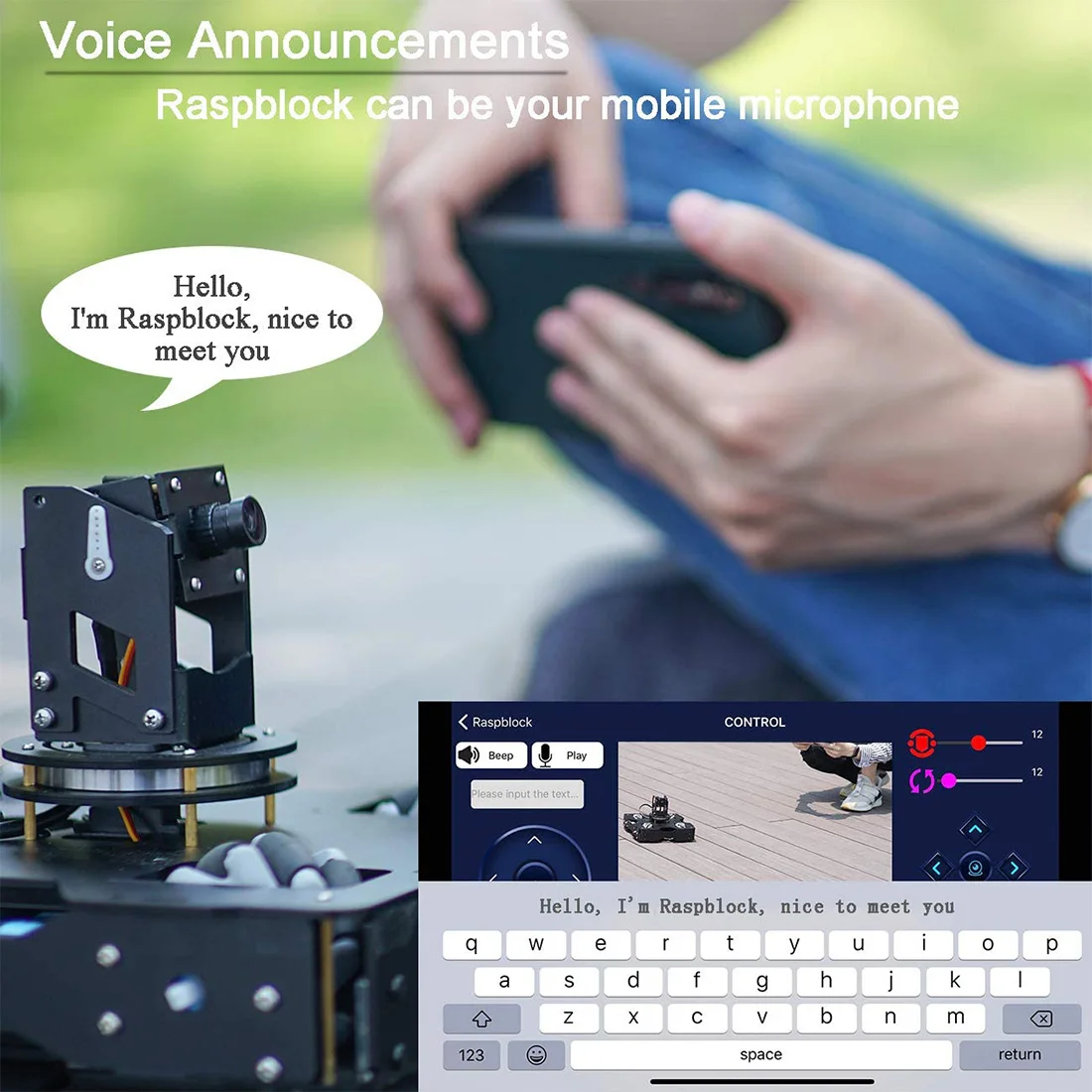 

AI Smart Programmable DIY Robot Car Kit Wifi Video for Raspberry Pi High Tech Educational Toy Gift For 10+(No Development Board)