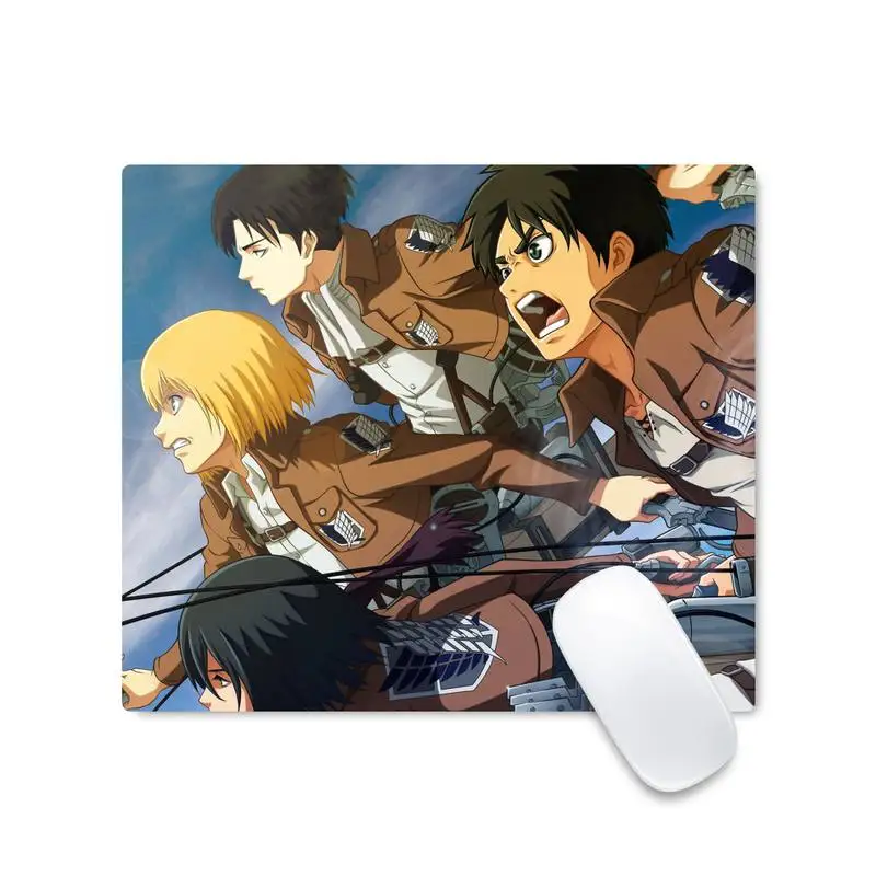 

ttack on titan Natural Rubber Gaming mousepad Desk Mat Mouse pad Desk Protect Game Officework Mat Non Cushion mousepad