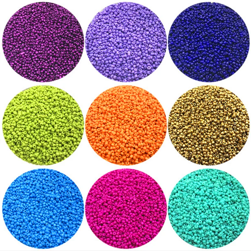

1000pcs/lot 2mm Solid Color Czech Glass Seed Spacer Beads Austria Crystal Round Hole Beads For Jewelry DIY Making Accessorie