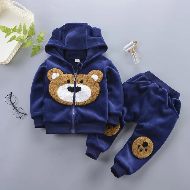 BibiCola/новый осенне зимний комплект теплой одежды для маленьких мальчиков и