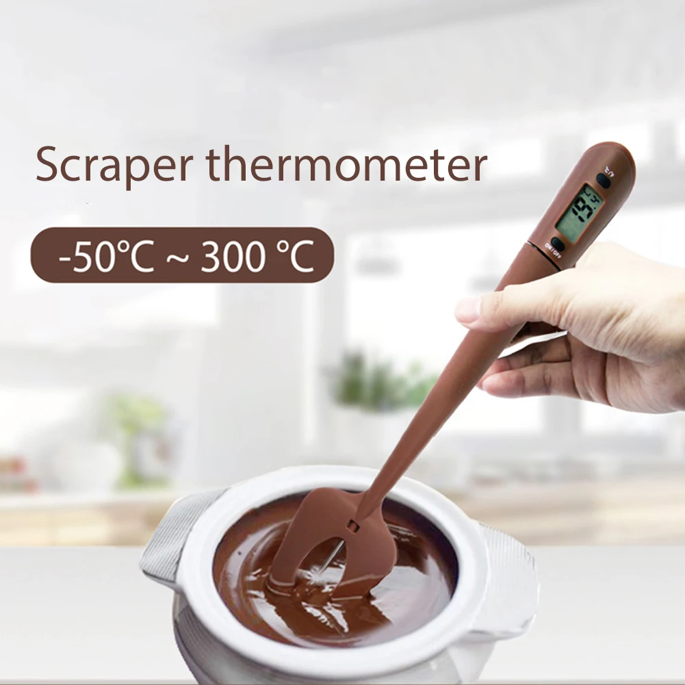 

Многофункциональный цифровой шпатель, термометр, кухонный измеритель температуры для приготовления шоколада и выпечки, кухонные аксессуа...