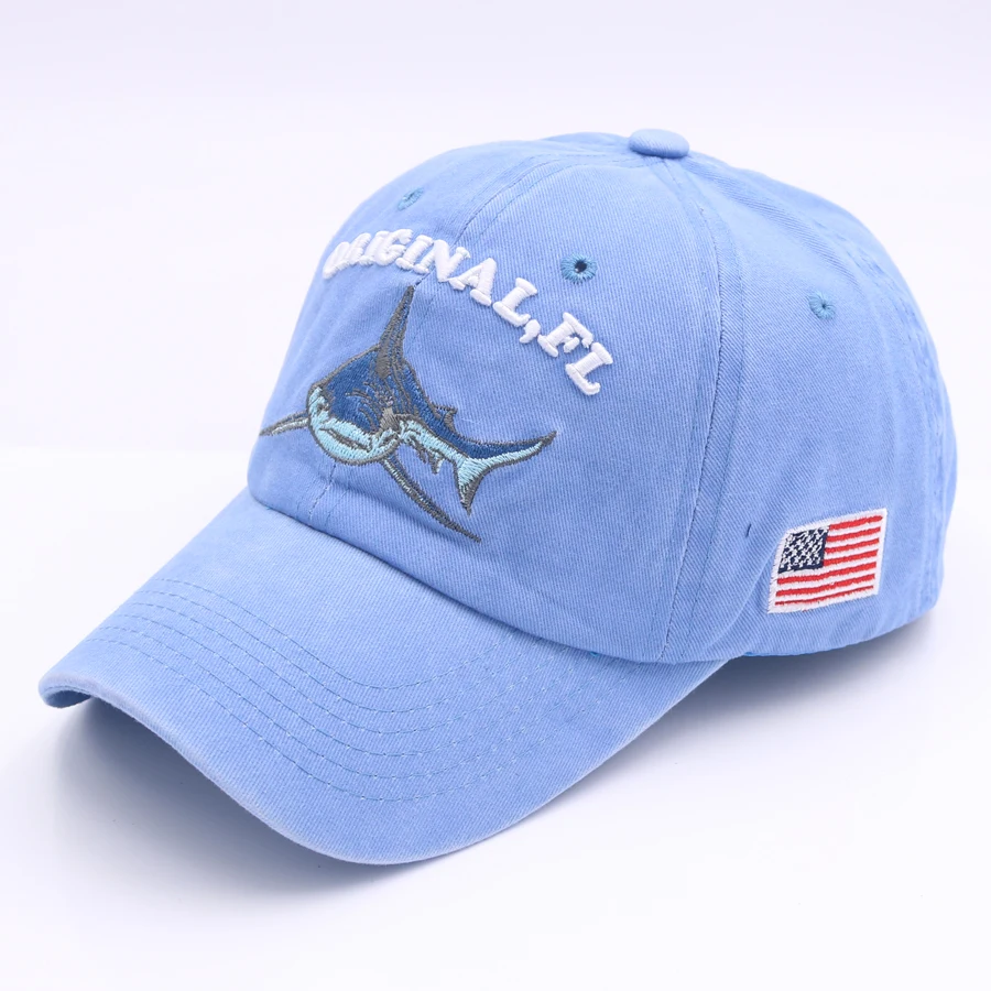 Весенняя бейсболка в стиле хип хоп бейсболки с рисунком акулы из парусины