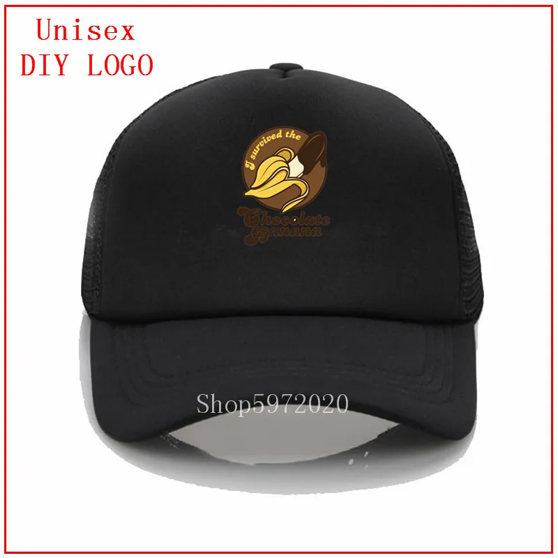 Шоколадный банан выживает Черная Женская кепка бейсболка женские головные уборы