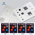 MJ 3D Groove BGA набор трафаретов для реболлинга телефона CPU NAND стальная сетка для IPhone A9 A11 A10 A12 A13 CHIP IC трафарет для реболлинга