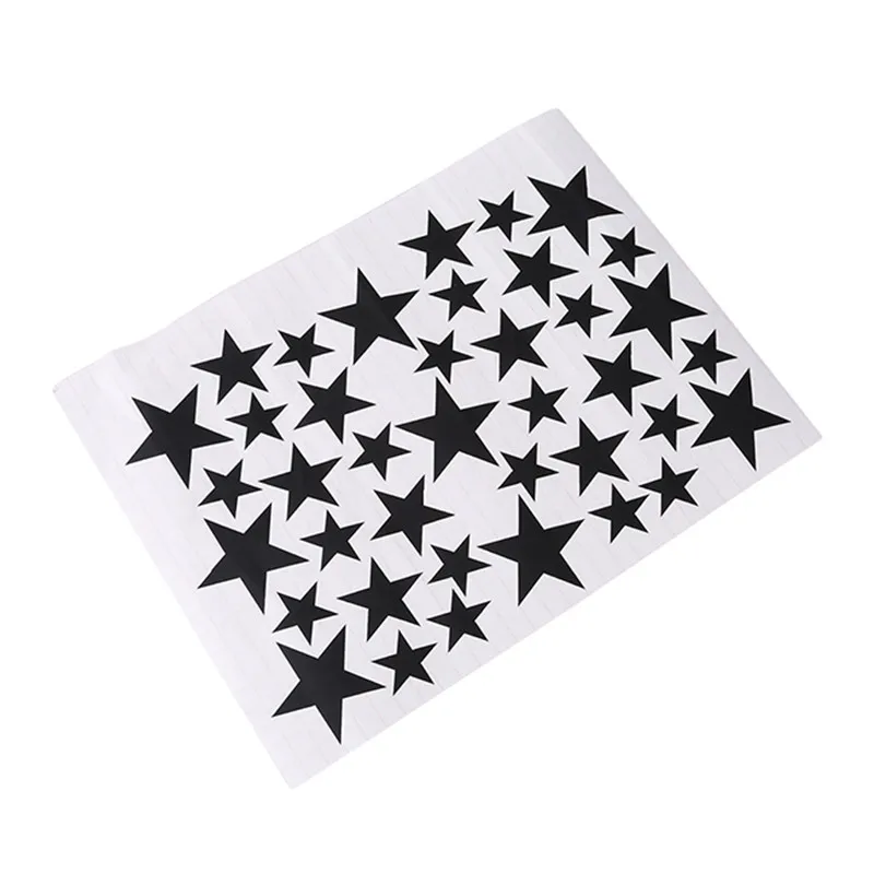 39 Star Gold Silver Black White Stars Pattern PVC DIY Wall Art Decals for Kids Room Decoration Stickers Home Decor | Дом и сад