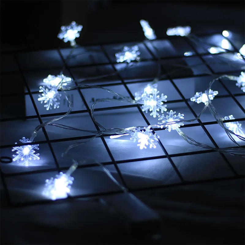 10 м 100LED 220 В Рождество Снежинка Звездный шар Гирлянды 6 м 40LED Батарея Вспышка Фея легкие гирлянды для свадьбы декор
