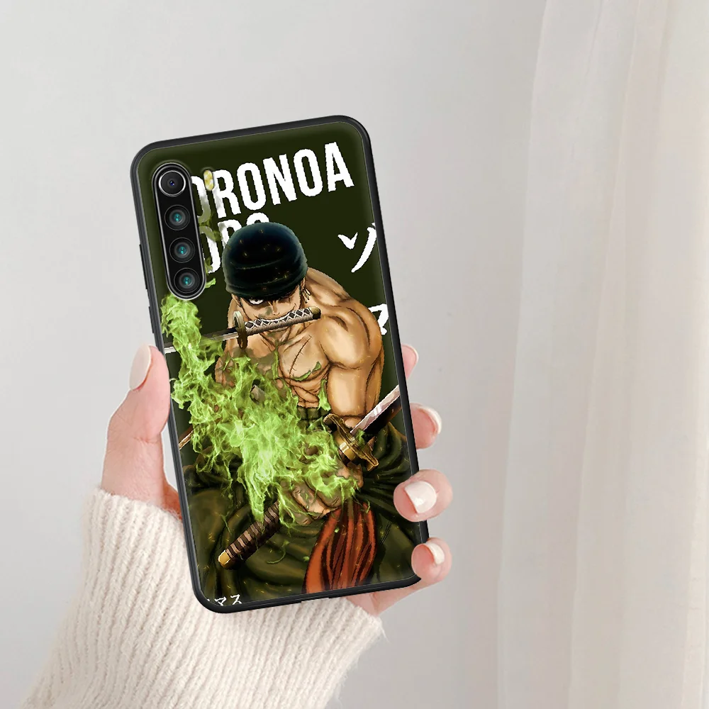 

One Piece Roronoa Zoro Phone Case For Xiaomi Redmi Note 7 8 8T 9 9S 4X 7 7A 9A K30 Pro Ultra black Waterproof Pretty Funda