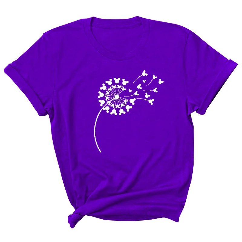 

Blow Me Dandelion Print Women T Shirt Short Sleeve ONeck Loose Women Tshirt Ladies Tee Shirt Tops Clothes Camisetas Mujer
