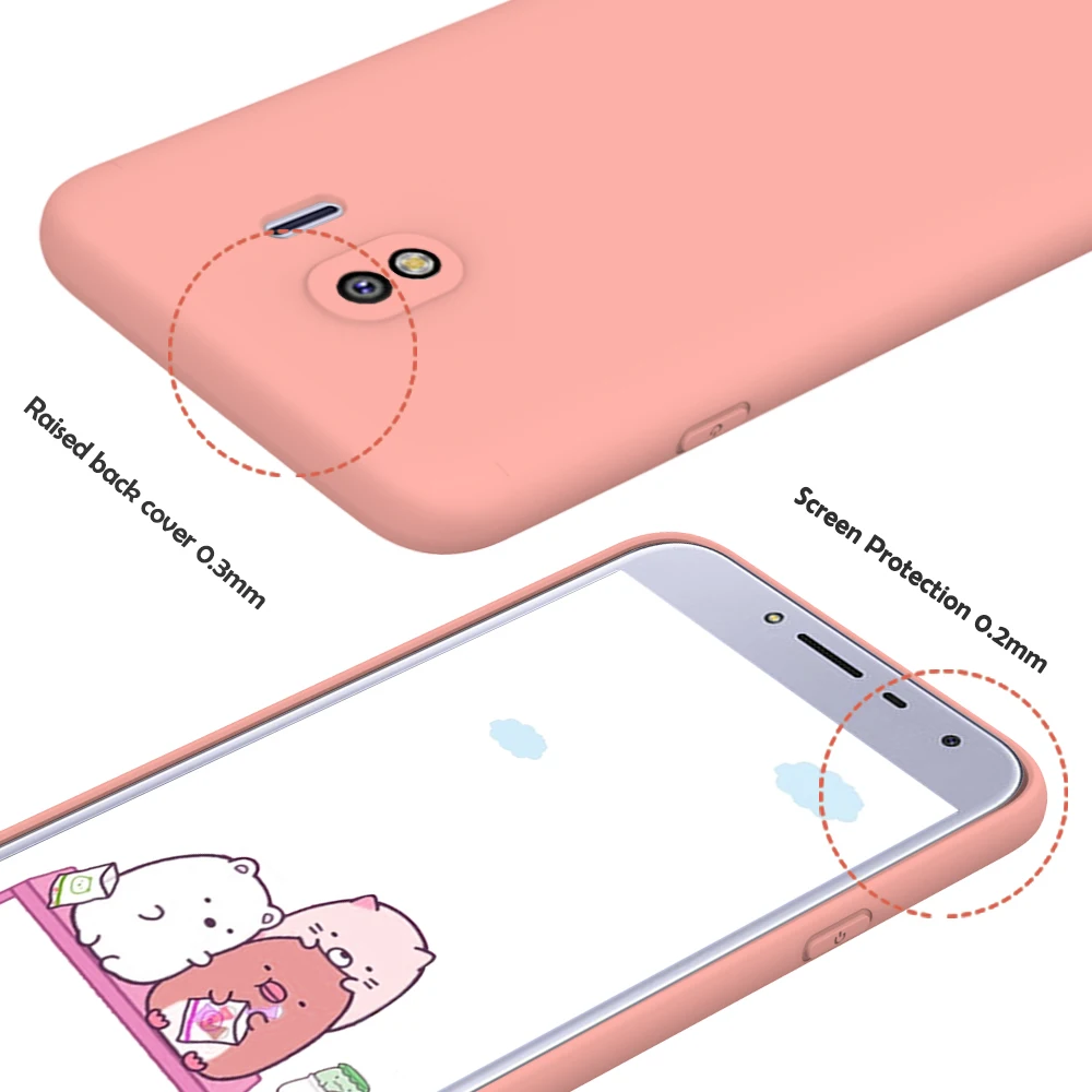 Яркий однотонный Мягкий силиконовый чехол для Samsung Galaxy J3 J4 J6 J7 J8 2018 мягкий матовый