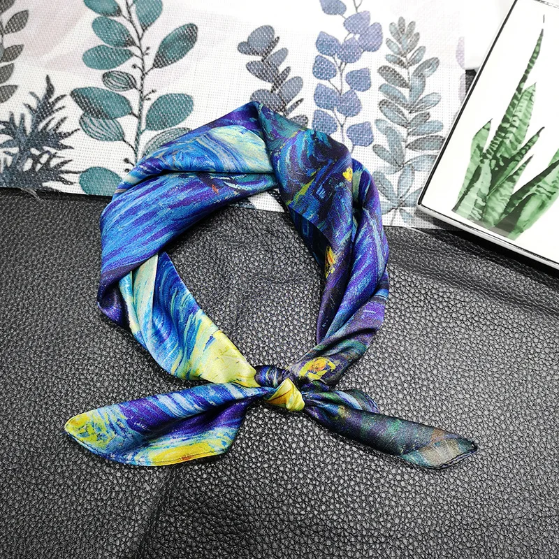 Шарф FXAASS Женский квадратный в стиле ретро 53*53 см |