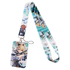 Шнурок для ключей ER1350 с аниме, ремешок на шею, шнурок для карт, ID, держатель для ключей, подвесной веревочный брелок, детский подарок
