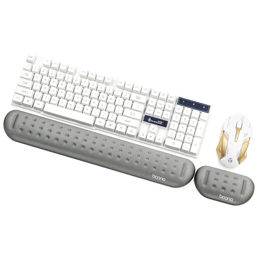 

Коврик BOONA для клавиатуры и запястья, удобный коврик для мыши из пены с эффектом памяти, из сверхтонкого волокна, для офисных игр