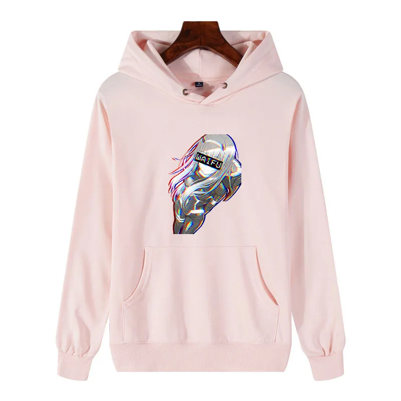 m9361 Pink Мужские толстовки унисекс с капюшоном с принтом «Дарлинг в франксе» Zero Two Waifu, забавная уличная одежда для мужчин, Аниме Манга, толстовка с капюшоном - Цвет: m9361 Pink