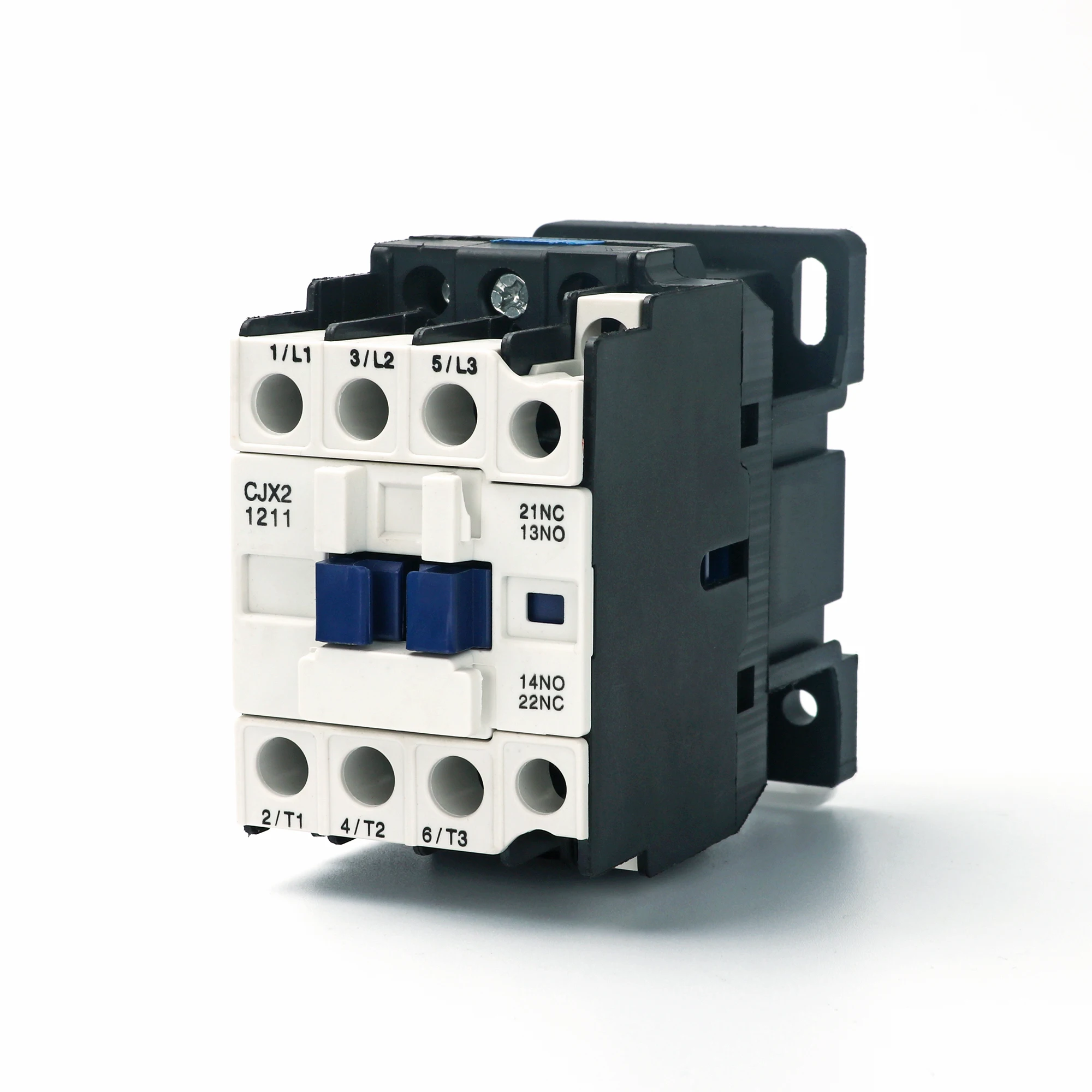 CJX2-1211 контактор переменного тока 12A 3 фазы 3-полюсный 1NC 1NO катушки Напряжение 50/60Hz Din рейка крепление 3 P + 1NC обычно Colse 1NO нормально разомкнутый