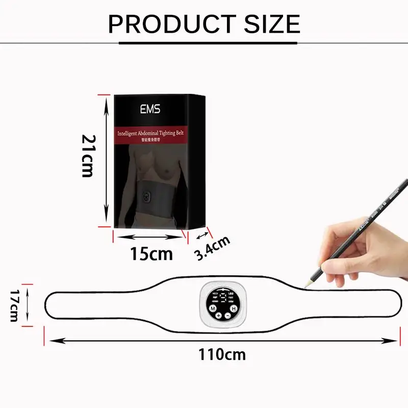 

Electric Abdominal Muscle Sticker Weight Loss Stickers Abdominal Toning Belt 6 Modes 9 Strengths For Waist Legs Massage Tool