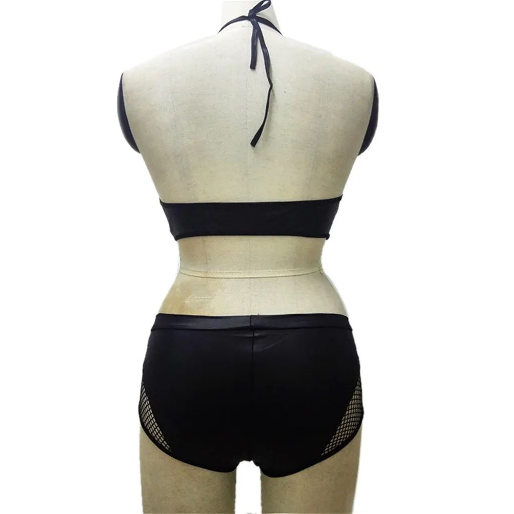 

Sexy Lingerie Set Women Faux Leather Strap 2 Pieces Sleepwear Underwear Nightgown Lenceria Sensual Mujer Pijama Sensual Erotic