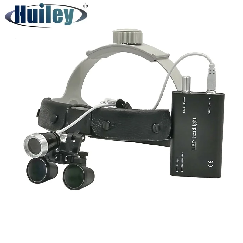 2.5X/3.5X Dental Surgical Loupe Magnifier Optical Dentist Binocular Magnifying Surgery Loupe with LED Light