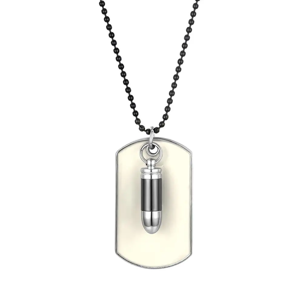 BONISKISS Fashion Men Military Army Bullet Charm Dog Tags Chain Pendant Necklace Customized Personalized Jewelry Gift | Украшения и
