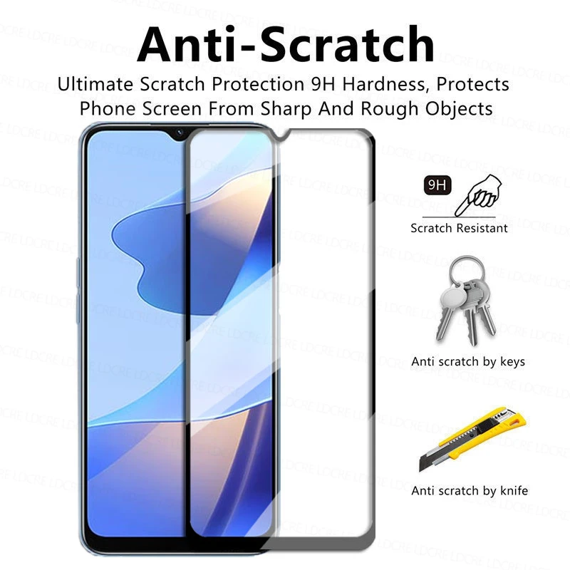 4 in 1 2 5d tempered glass for oppo a16 glass for oppo a16 screen protector camera len film for oppo a16 a15 a94 a74 a54 a53s free global shipping