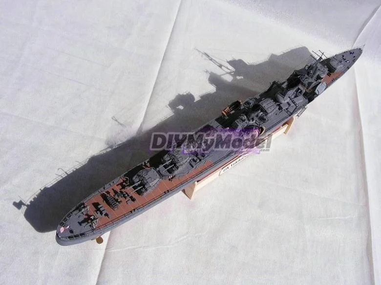 DIYMyModeI-modelo de papel de la Segunda Guerra Mundial, destructor de la Marina japonesa, clase kagero, Yukikaze-1