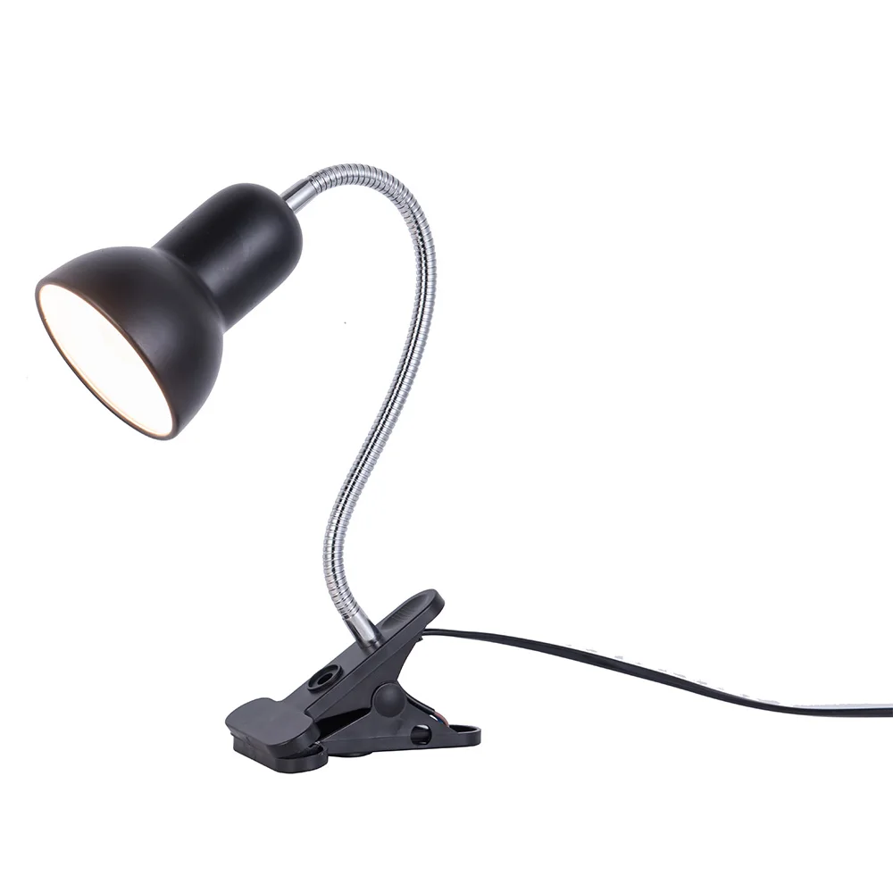 

Lampara de lectura ajustable para escritorio, luz de lectura con Clip E27, Lampara de 360 grados de trabajo Led, tubo Flexible