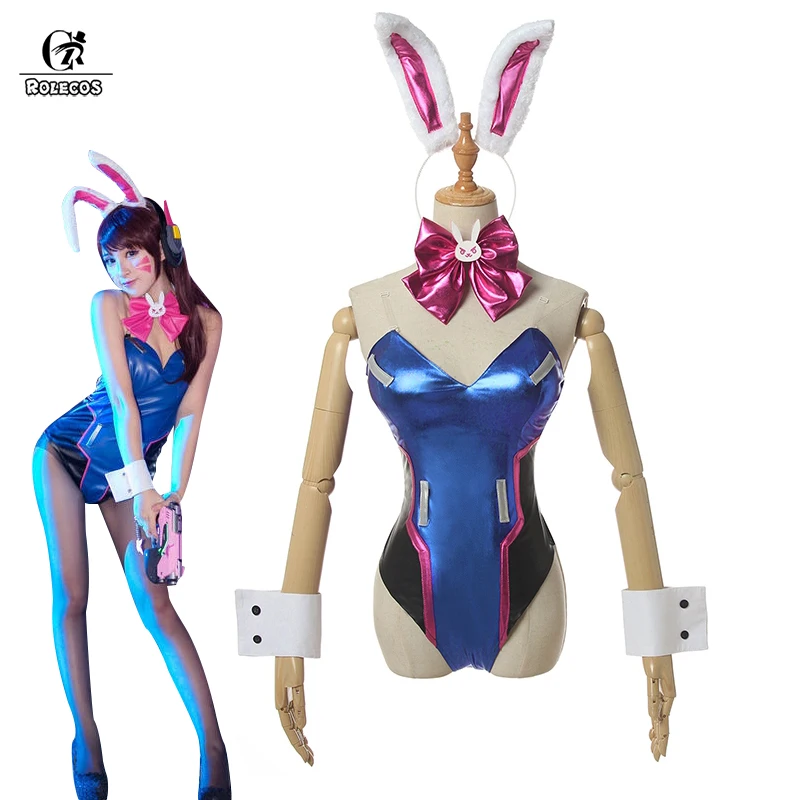ROLECOS DVA косплей женский сексуальный костюм Song hana Bunny Girl Cotume Game OW комбинезон поверх