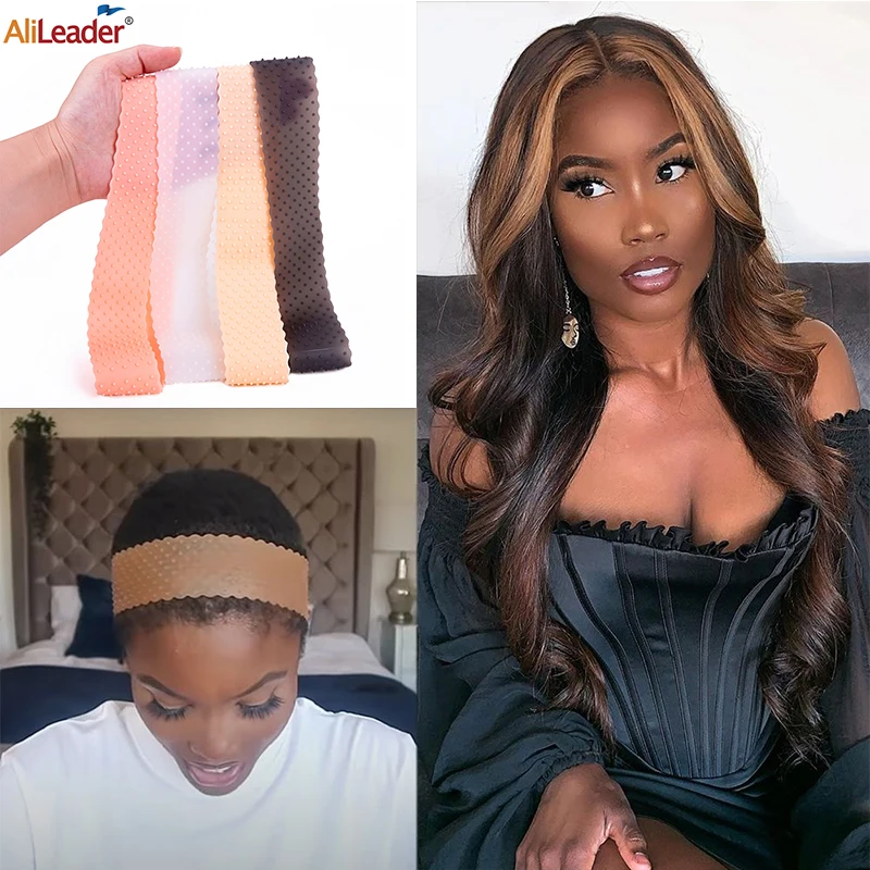 Силиконовая лента для волос Alileader прозрачная нескользящая повязка под парик