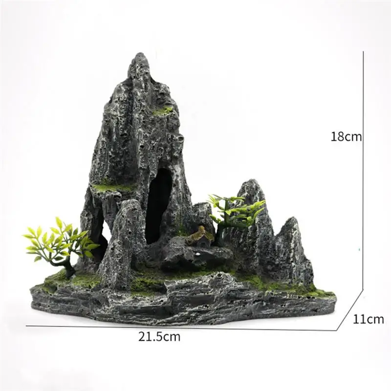 

Fish Tank Ornament Creative Resin Artificial Beautiful Ornament Hill Landscape Mountain Decor Rockery For Aquarium Fish Tank