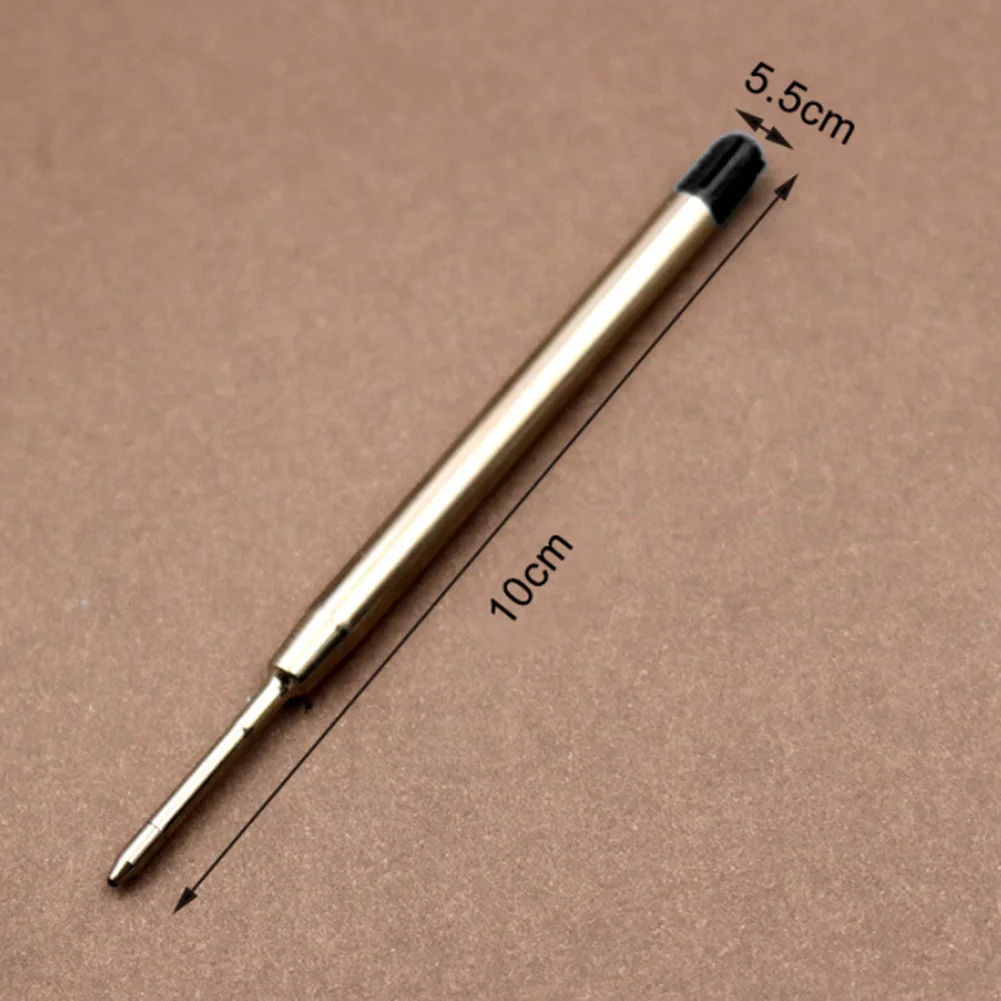 

10Pcs 1mm Metal Rollerball Pen Black Ink Gel Refill Wrinting Tool Students Gift