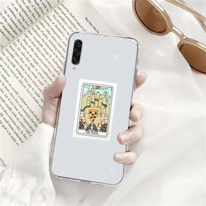 

Aesthetic Art pizza coffee Phone Case Transparent for Samsung A71 S9 10 20 HUAWEI p30 40 honor 10i 8x xiaomi note 8 Pro 10t 11