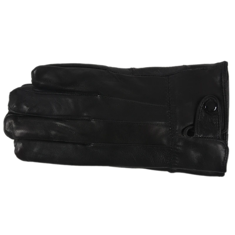 

Men's Winter Leather Single Button Driving Gloves