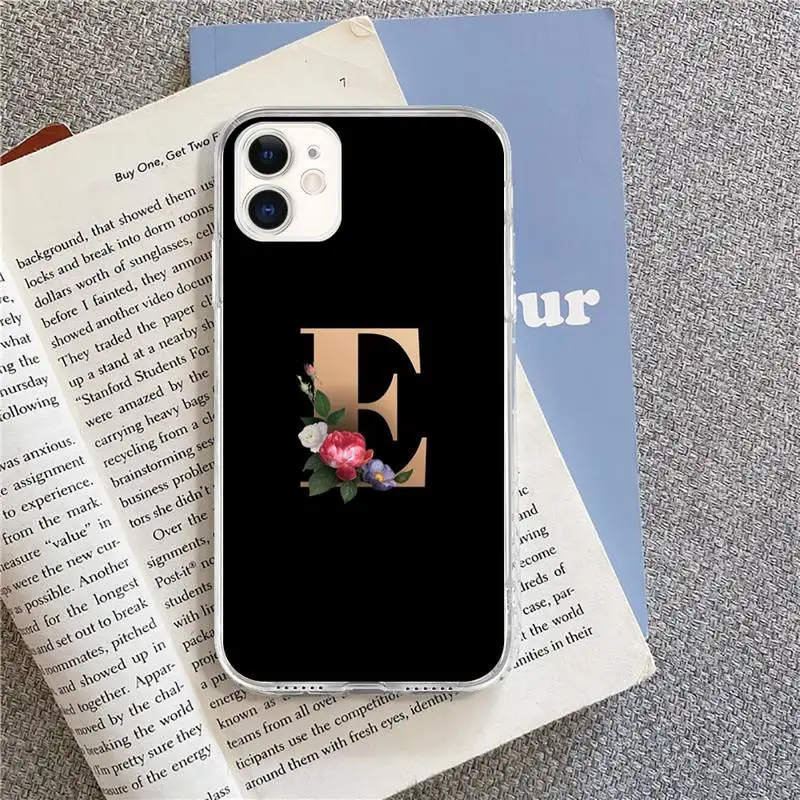 

Lovebay Custom Initial Letter Phone Case for iPhone 8 7 6 6S Plus X 5S SE 2020 XR 11 pro XS MAX 12 12Mini