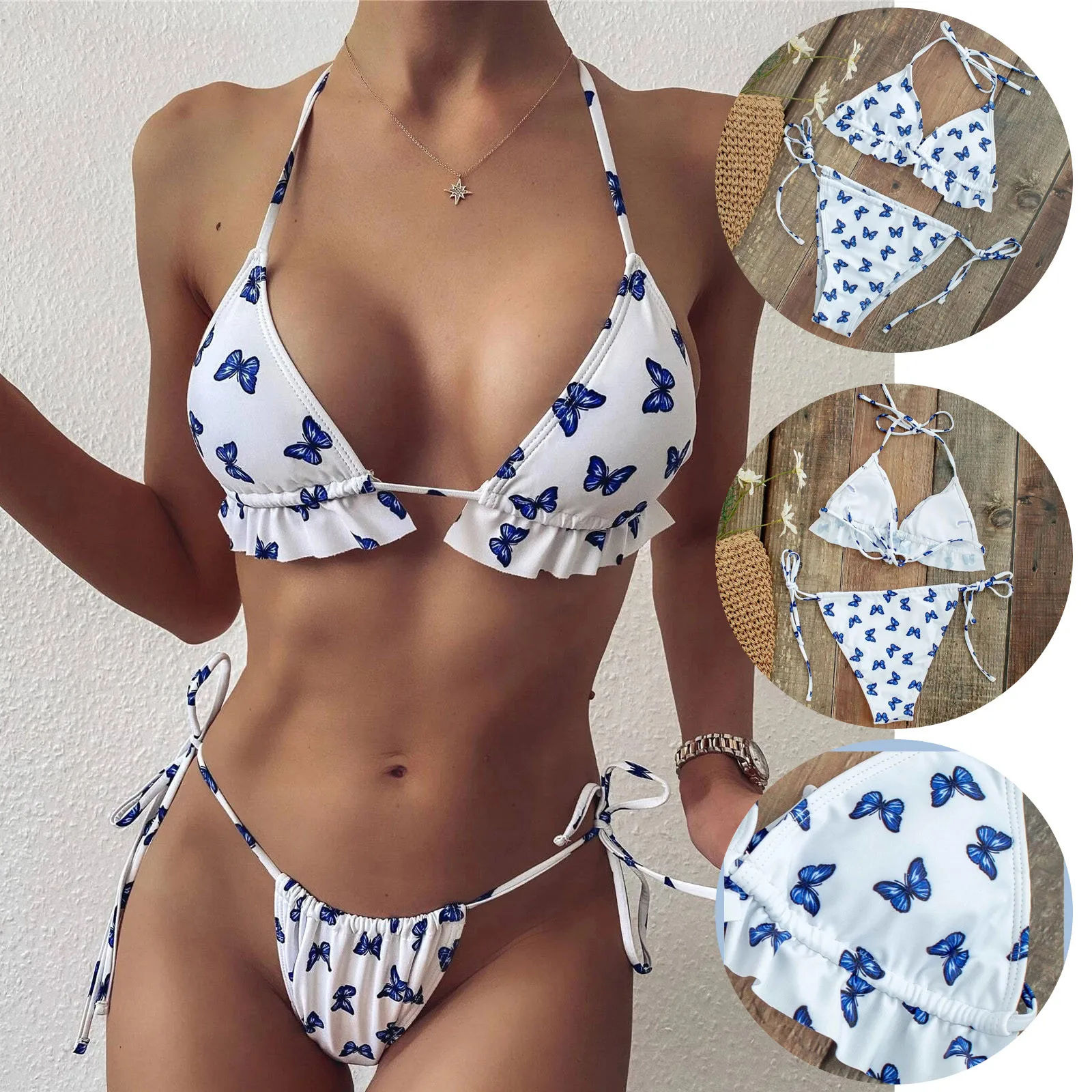 

Women Swimsuit Bikini Swimwear Floral Random Print Bikini Set Push-up Bikinis Sexy Biquini Swim Suit Bathing Suit Beach Wear