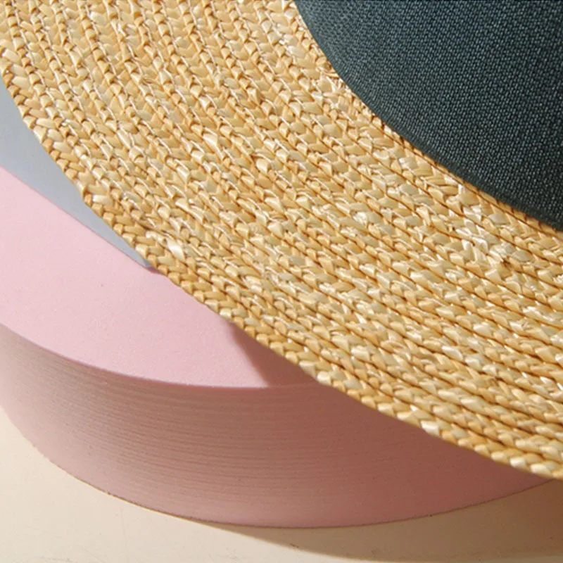 Elegant Women's Summer Hat Sun Protection Cap Female Flat Top Wide Brim Hat Multicolor Bandage Girl Straw Hat Beach Hat Sun Hats