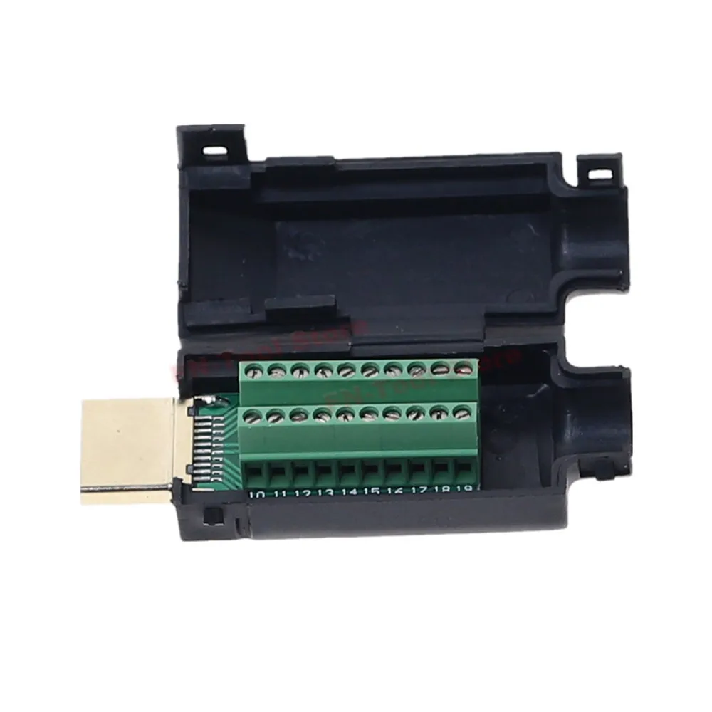 1 шт. HDMI штекер 2 ряда 19 контактный разъем терминалы для выключения беспаяльный