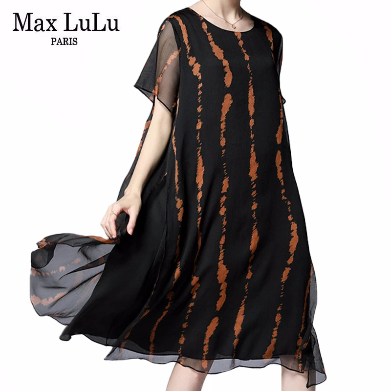 Max LuLu новинка 2020 европейский модный стиль летние женские шифоновые платья