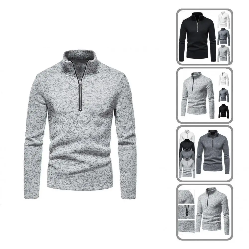 

Elastic Fabulous Long Sleeve Men Autumn Hoodie Marble Texture Men Sweashirt Zipper Fly for Outdoor