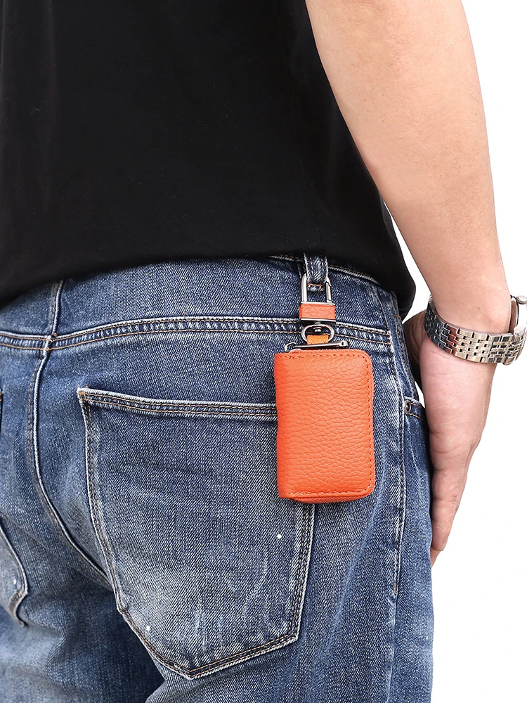 Новинка модный брелок из натуральной кожи чехол кошелек для ключей мужская сумка