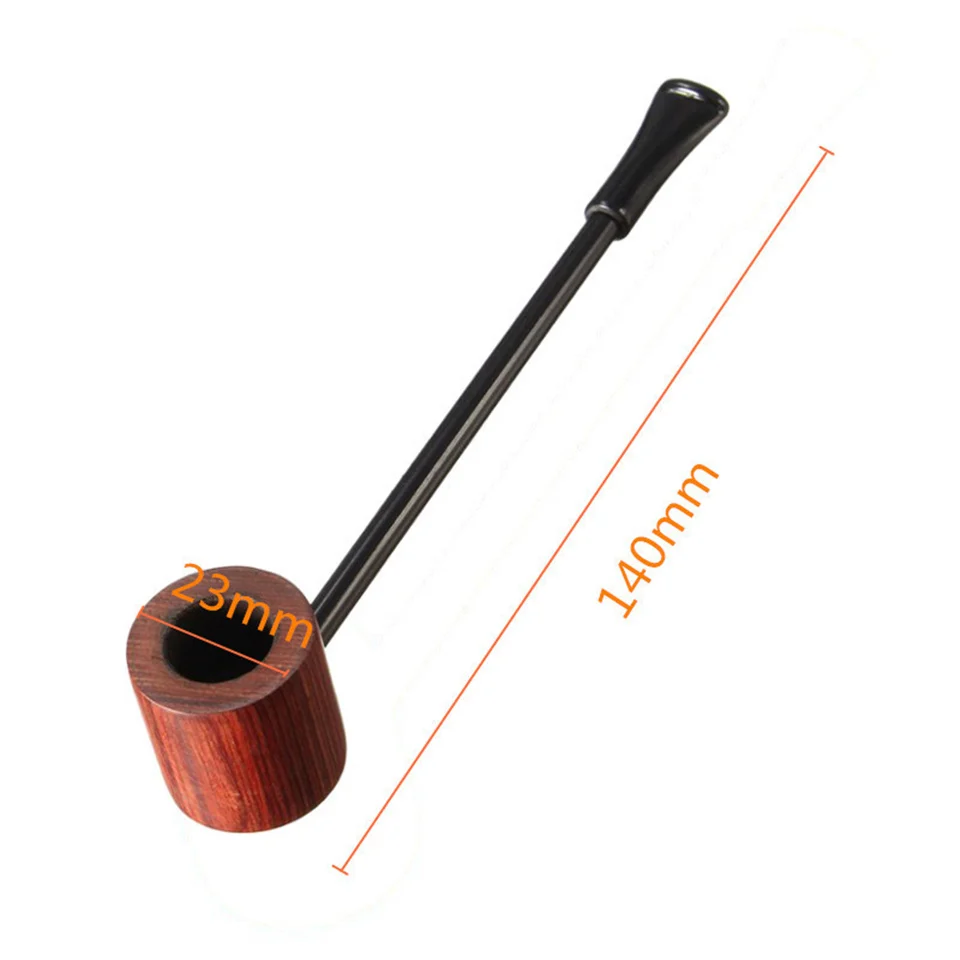 

Ebony Wood Pipe Smoking Pipes Portable Smoking Pipe Herb Tobacco Pipes Grinder Smoke Gifts Black/Coffee 2 Colors